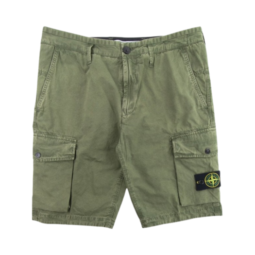 Stone Island L07WA T.CO+OLD Bermuda Shorts Olive Green - 20SS
