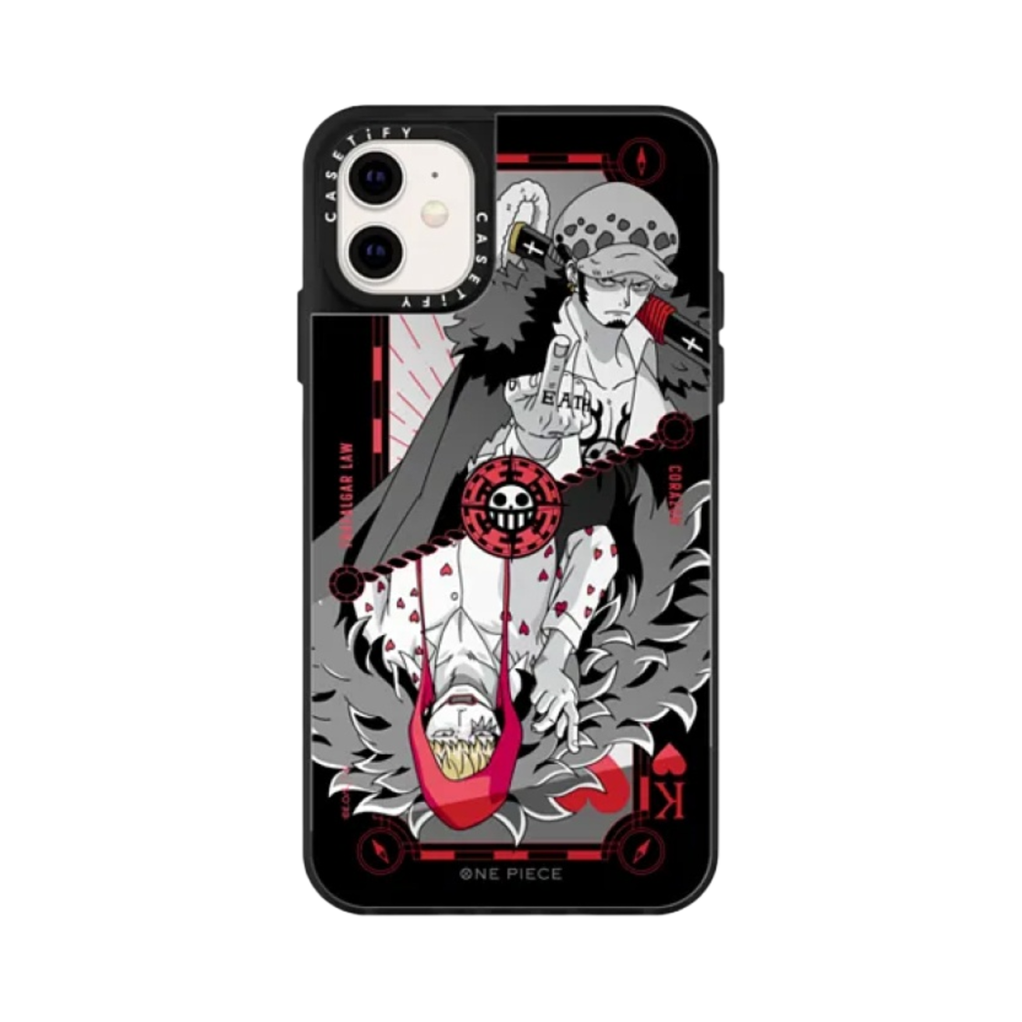 케이스티파이 x 원피스 아이폰 맥세이프 포커 카드 로우 & 코라존 울트라 바운스 케이스 블랙(Casetify x One Piece iPhone Magsafe Poker Card Law & Corazon Ultra Bounce Case Black) - 4