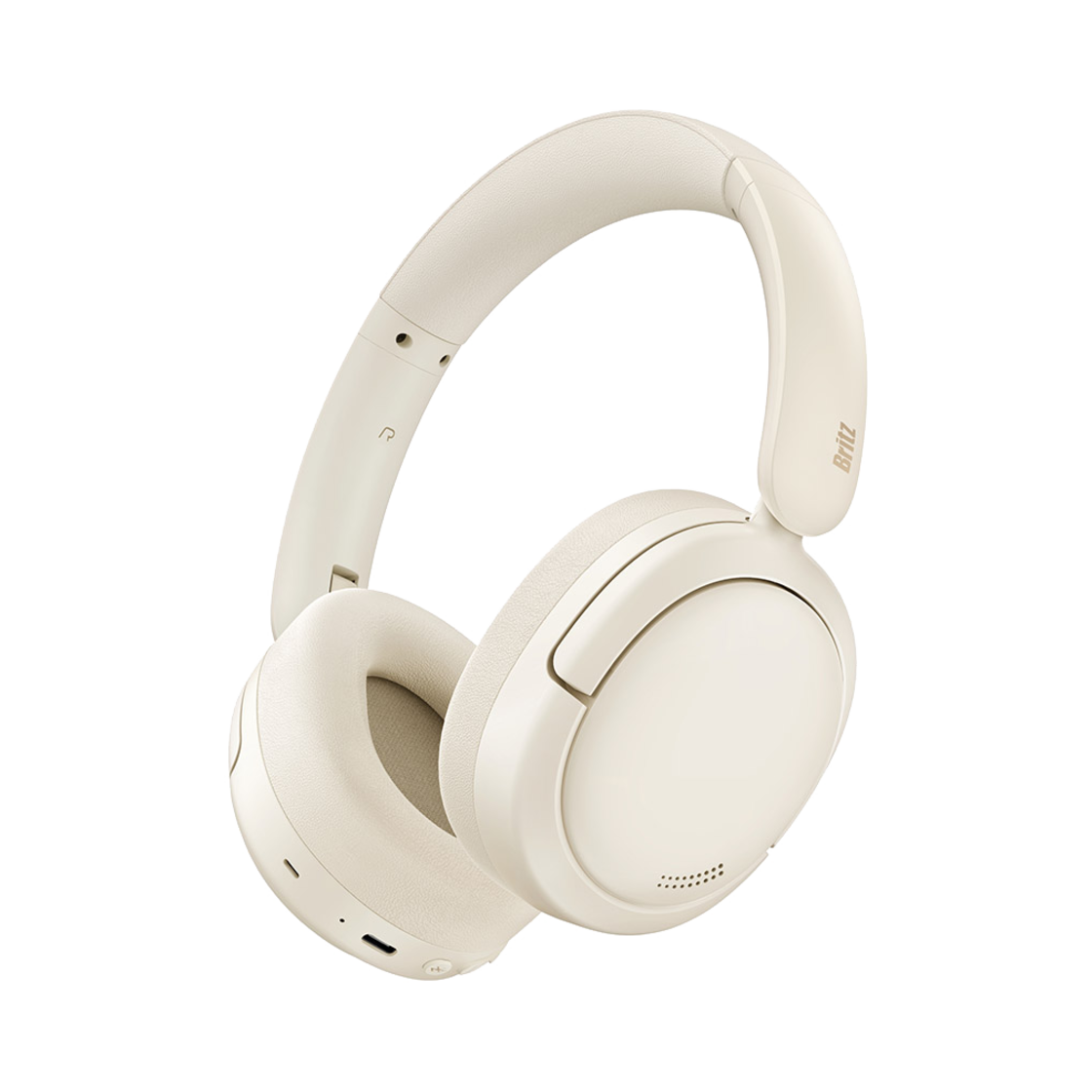 W4BT ANC_IV Britz W4BT ANC Bluetooth v5.4 Noise Cancelling Headphones Ivory