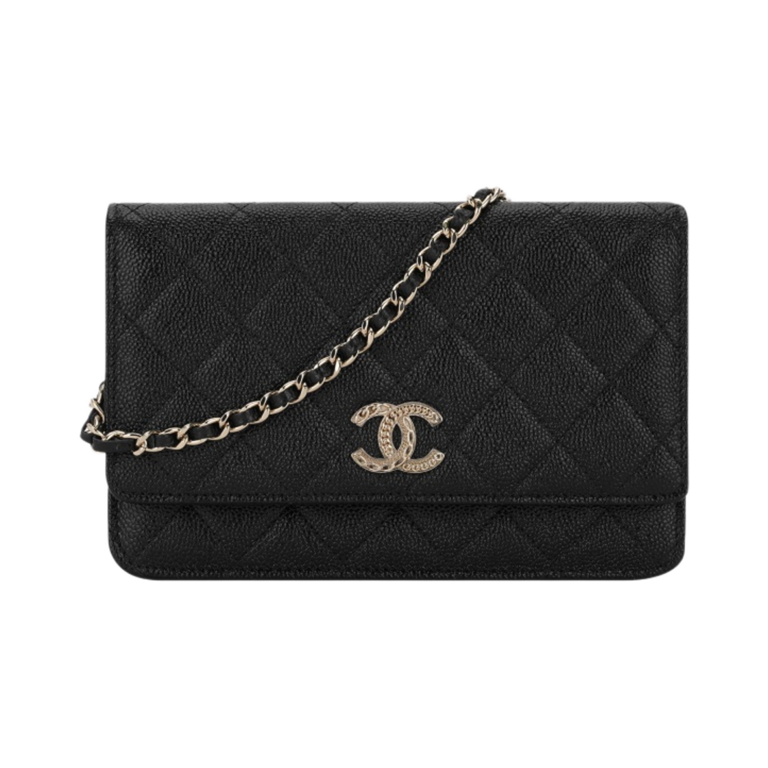샤넬 체인 지갑 그레인드 카프스킨 & 골드 메탈 블랙(Chanel Wallet On Chain Grained Calfskin & Gold Black) - 1