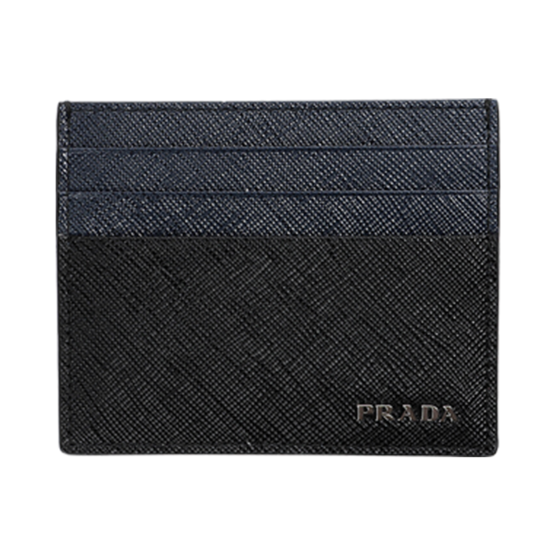 2MC025-2FPJ-F0G52 Prada Saffiano Leather Card Holder Baltic Blue