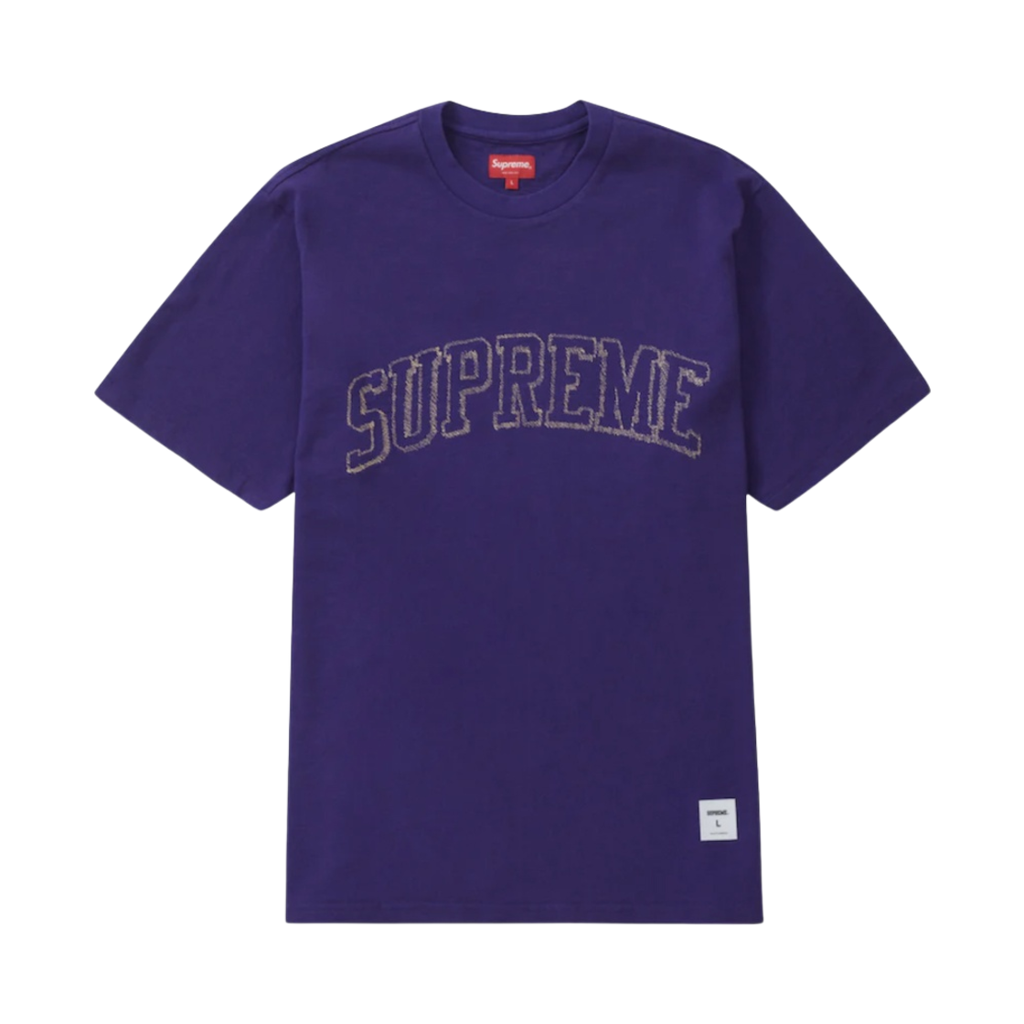 슈프림 스케치 자수 숏슬리브 탑 퍼플 - 23SS(Supreme Sketch Embroidered S/S Top Purple - 23SS) - 1