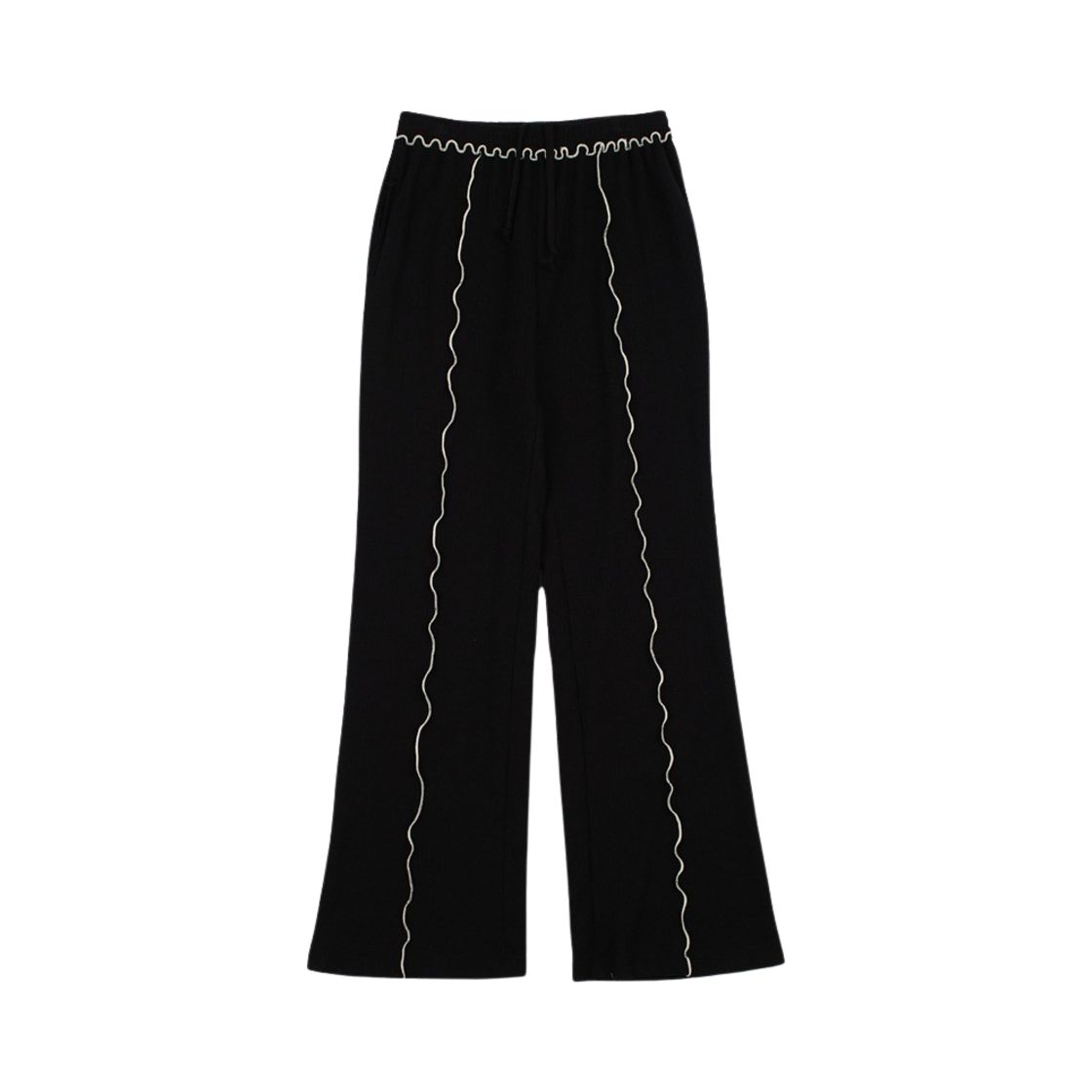 Line Pointed Banding Pants Black YOUNGOH Line Pointed Banding Pants Black