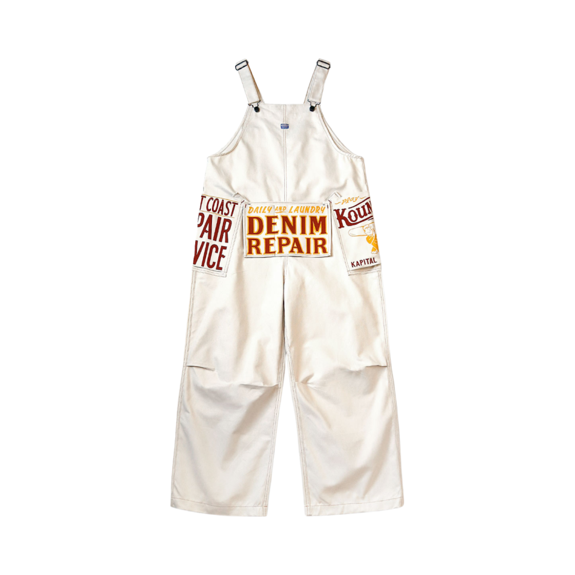 캐피탈 씬 캔버스 애드 오버롤 키나리(Kapital Thin Canvas Add Overalls Kinari) - 1