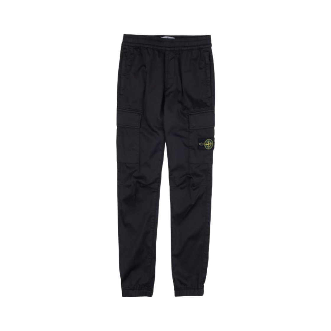 781631112-V0029 (Kids) Stone Island 31112 Stretch Cotton Wool Satin Garment Dyed Cargo Pants Black - 23SS
