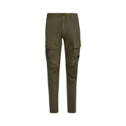 C.P. Company Stretch Sateen Cargo Pants Ergonomic Fit Ivy Green - 22FW