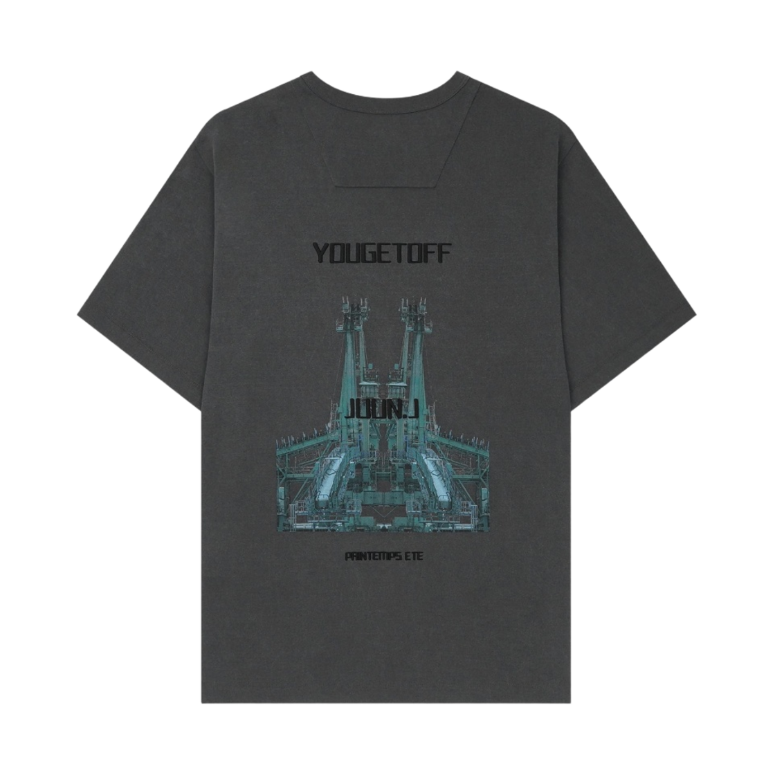 준지 그래픽 루즈핏 숏슬리브 티셔츠 그레이(Juun.J Graphic Loose Fit Short Sleeve T-Shirt Grey)