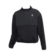 (W) Nike Court Dri-Fit Heritage Fleece Tennis 1/2 Zip Jacket Black - Asia