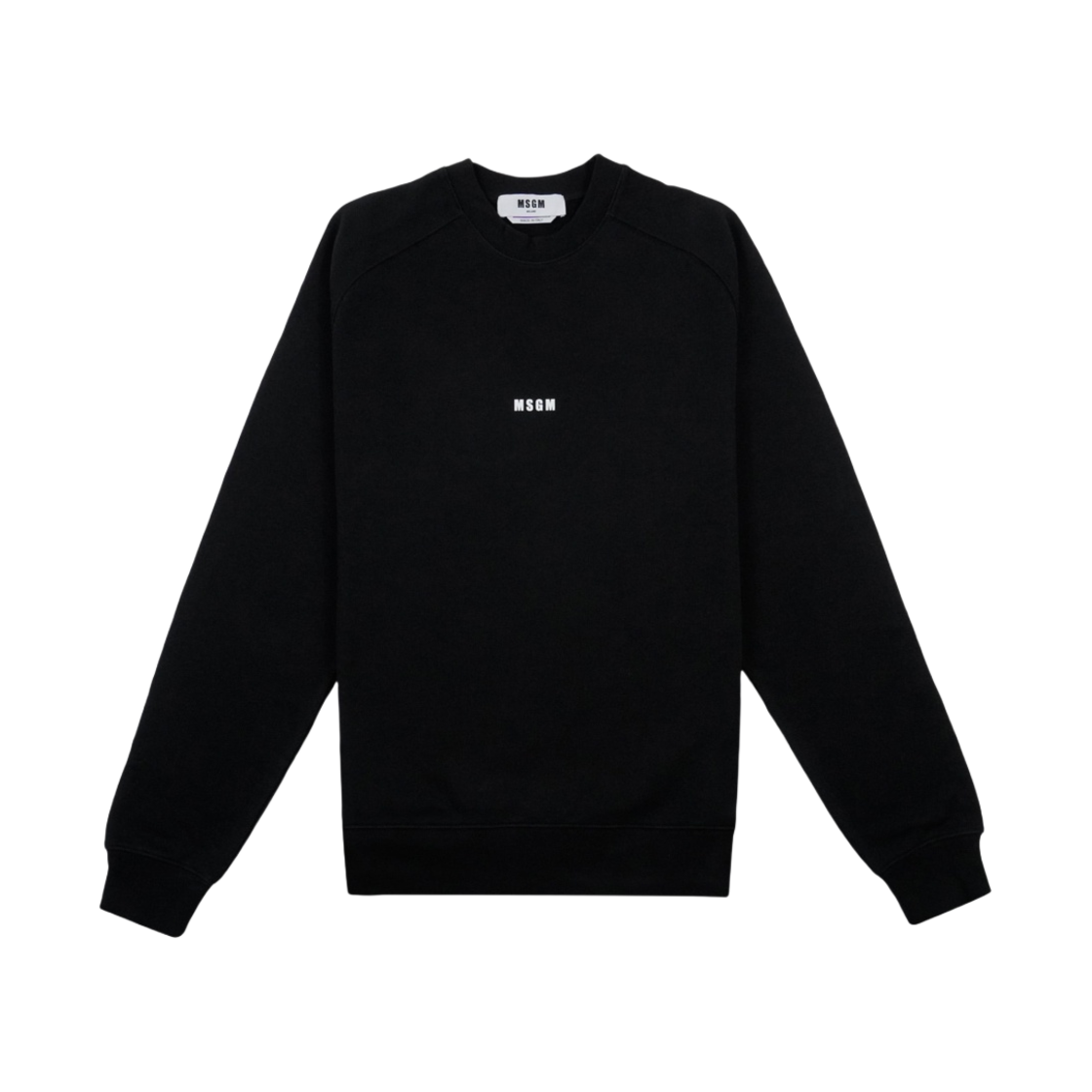 2000MM503-200000-99 MSGM Long Sleeved Cotton Sweatshirt with Micro Logo Black
