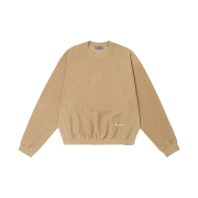 BY RANG Reversed Cotton Jersey Sweatshirt Beige