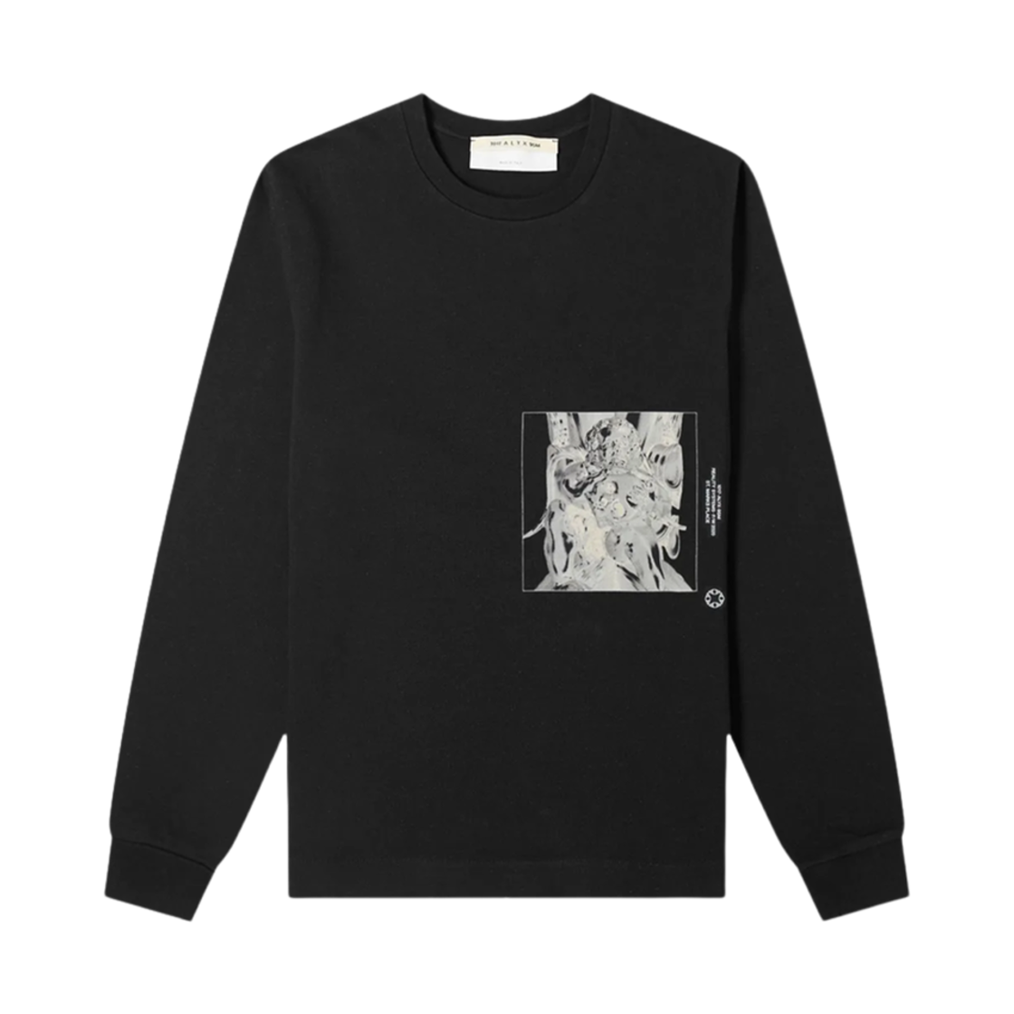 1017 알릭스 9SM 그래픽 프린트 롱슬리브 티셔츠 블랙(1017 Alyx 9SM Graphic Printed Long Sleeve T-Shirt Black)