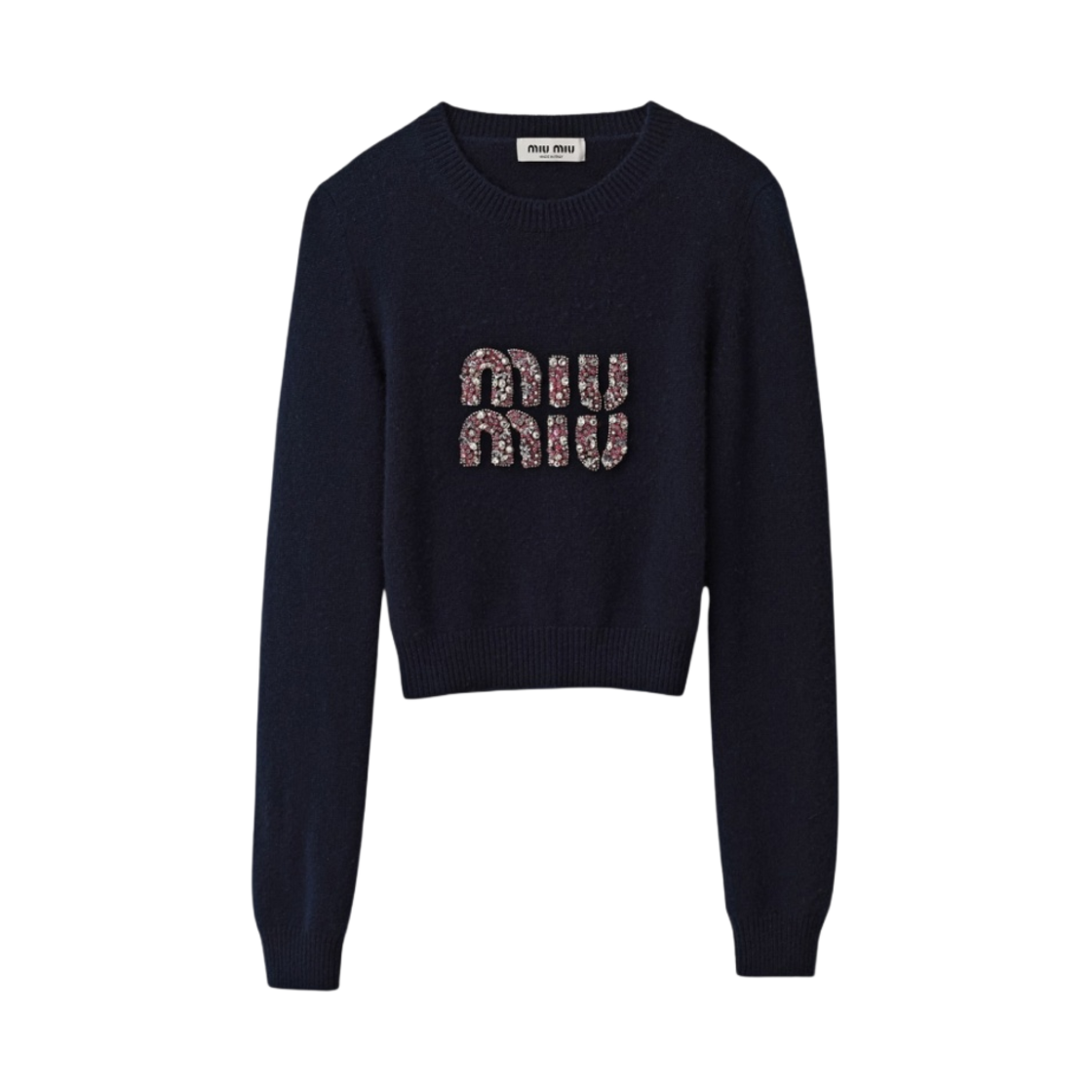 (W) 미우 미우 캐시미어 스웨터 네이비((W) Miu Miu Cashmere Sweater Navy)