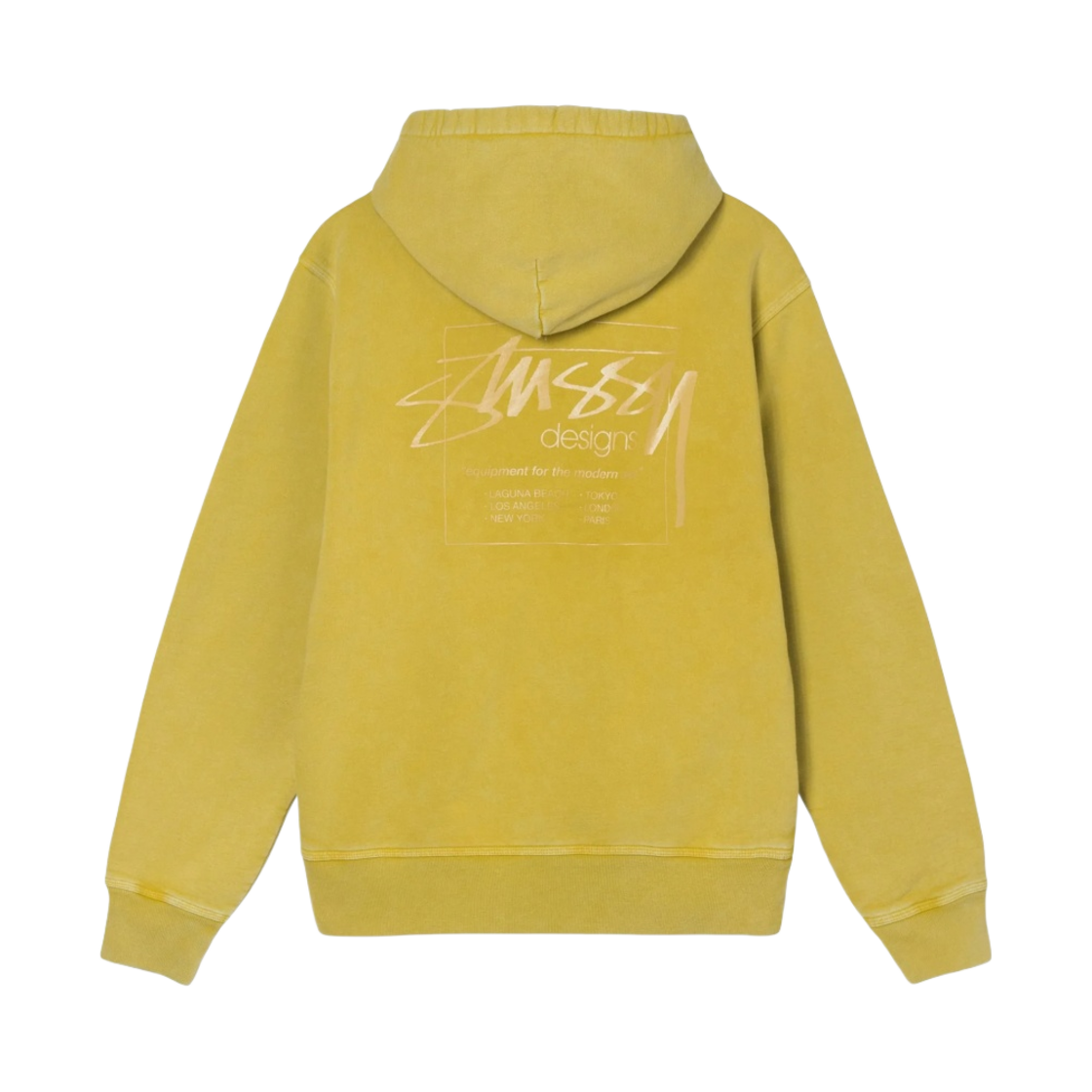 스투시 다이드 스투시 디자인 후드 옐로우(Stussy Dyed Stussy Designs Hoodie Yellow) - 2