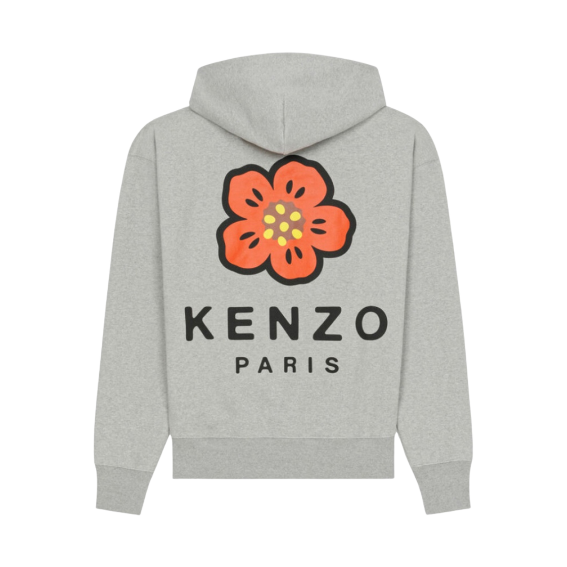 FC65SW4604ME-94 Kenzo Boke Flower Oversized Hooded Sweatshirt Pearl Grey