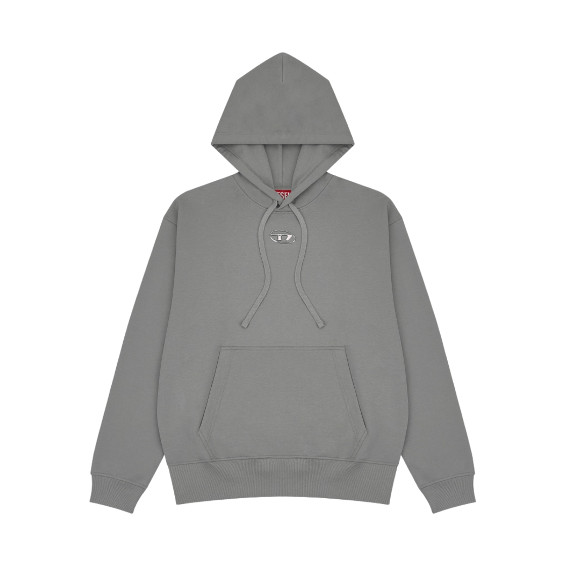 디젤 S-맥스-후드-D 로고 후드 그레이(Diesel S-Macs-Hood-D Hoodie with Logo Grey)