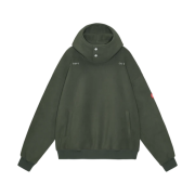 Cav Empt Neck Snap Fleece Hoody Green - 24FW