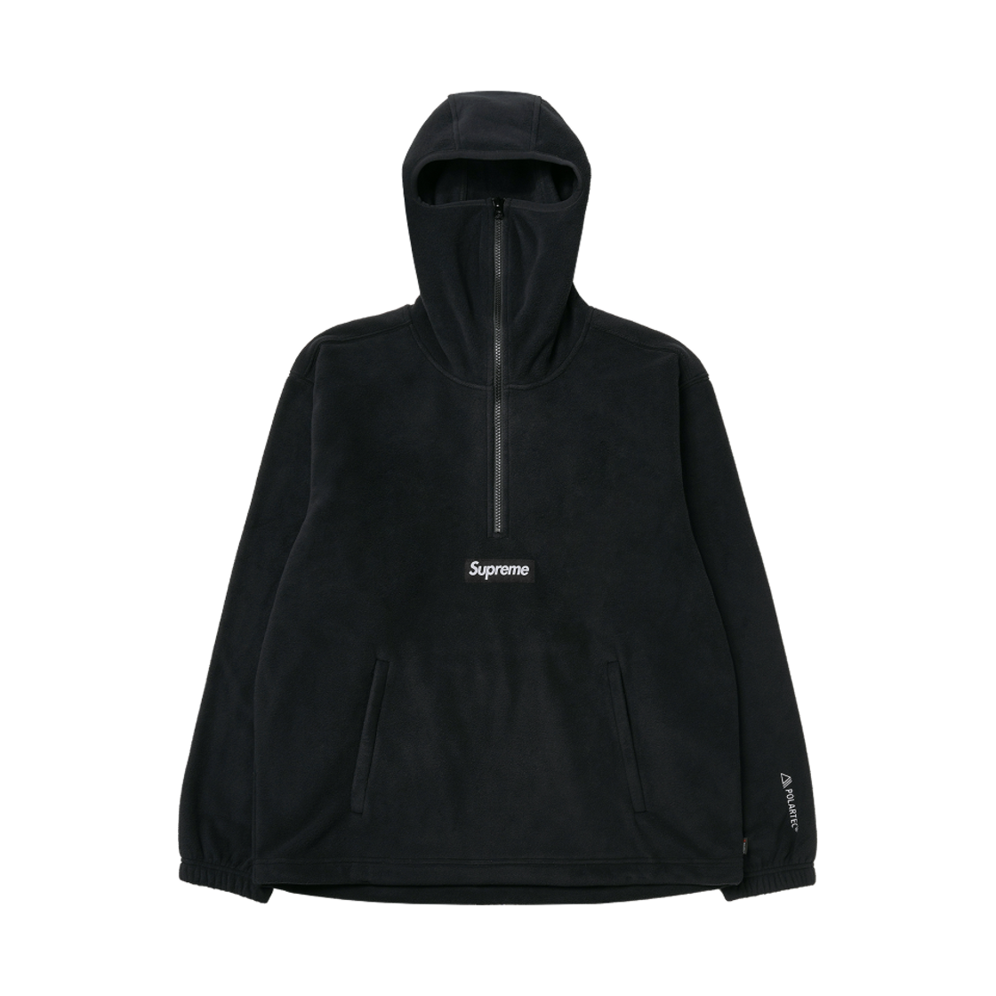 슈프림 폴라텍 페이스마스크 하프 집 후드 스웨트셔츠 블랙 - 24FW(Supreme Polartec Facemask Half Zip Hooded Sweatshirt Black - 24FW)