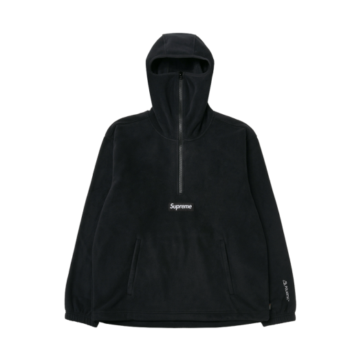 Supreme Polartec Facemask Half Zip Hooded Sweatshirt Black - 24FW