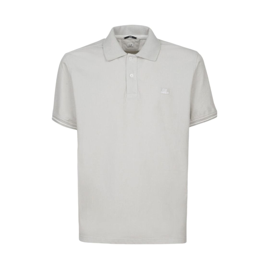 14CMPL253A006263G936 C.P. Company Tacting Piquet Logo Polo Shirt Flint Grey - 23SS