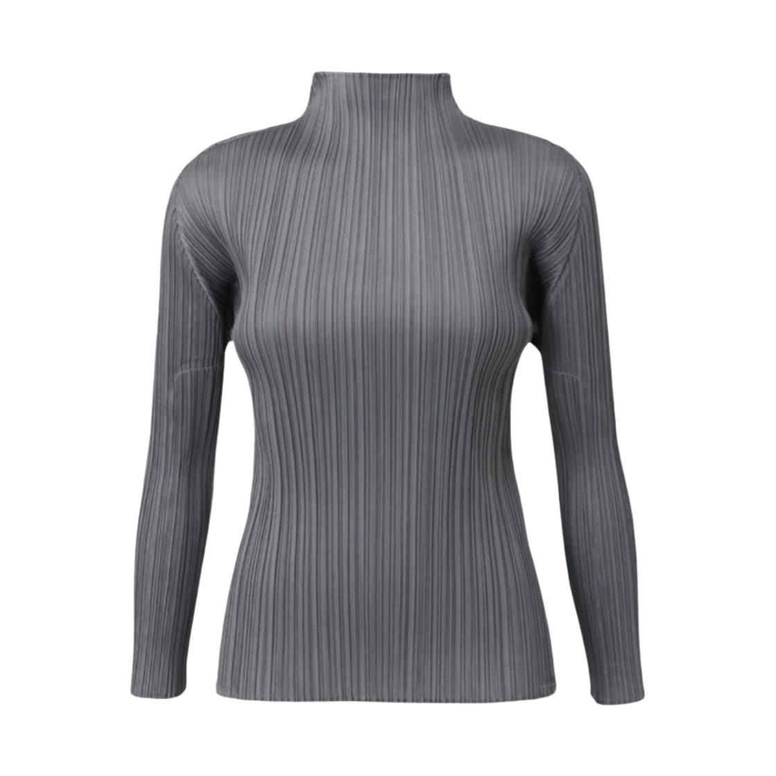 JK104-12 (W) Pleats Please Issey Miyake Basics Top Gray