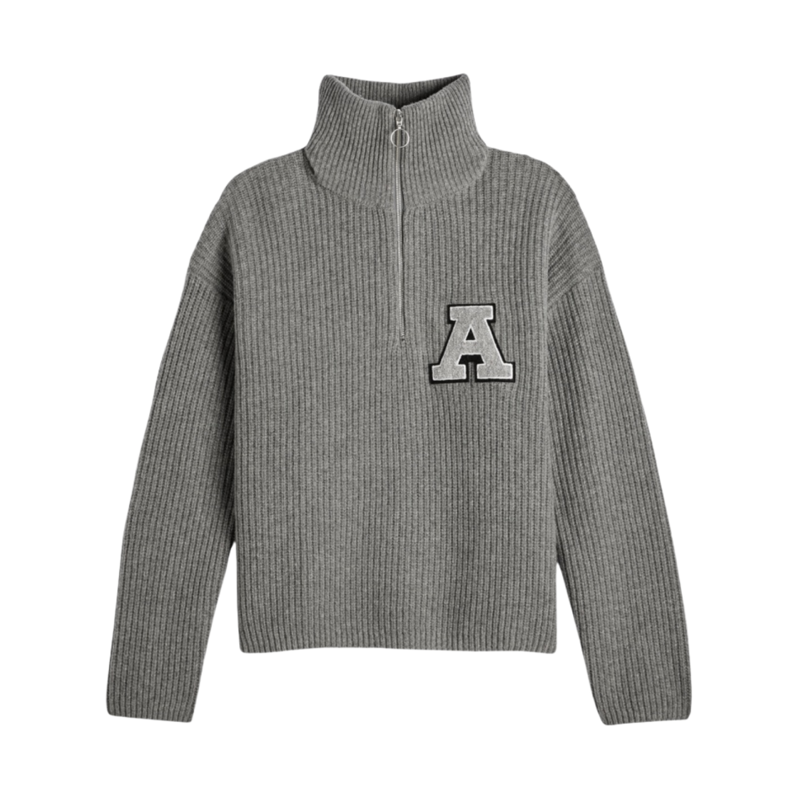 A0418007 Axel Arigato Team Half-Zip Sweater Grey Melange