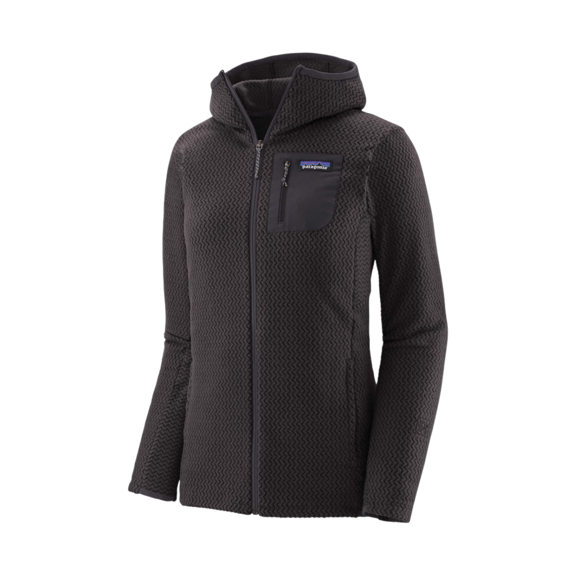(W) 파타고니아 R1 에어 풀 집 후디 블랙((W) Patagonia R1 Air Full-Zip Hoody Black) - 1