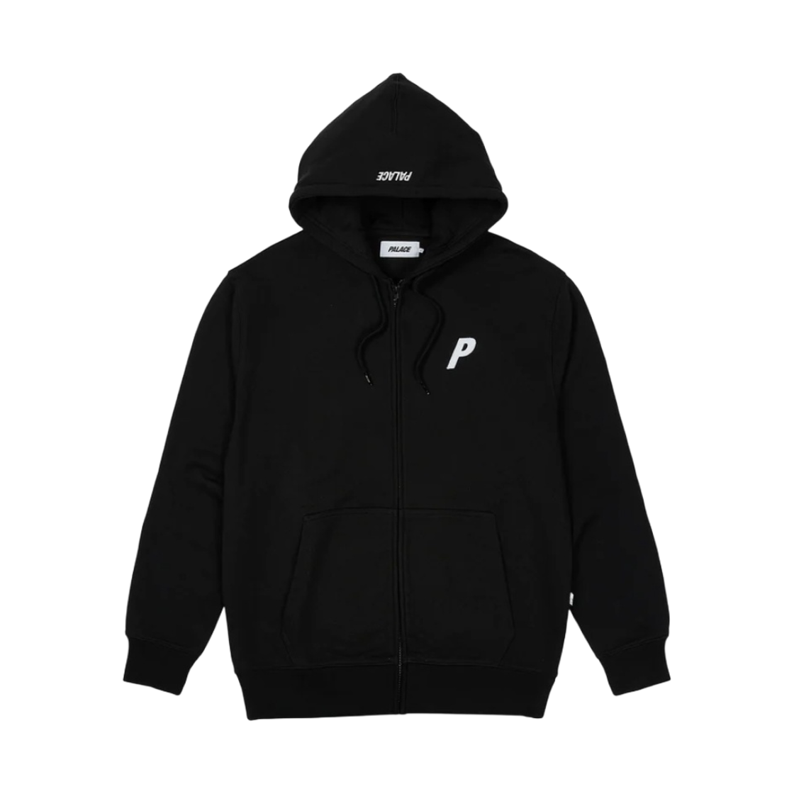 팔라스 펠트 P 집업 후드 블랙 - 23SS(Palace Felt P Zip Hood Black - 23SS) - 1