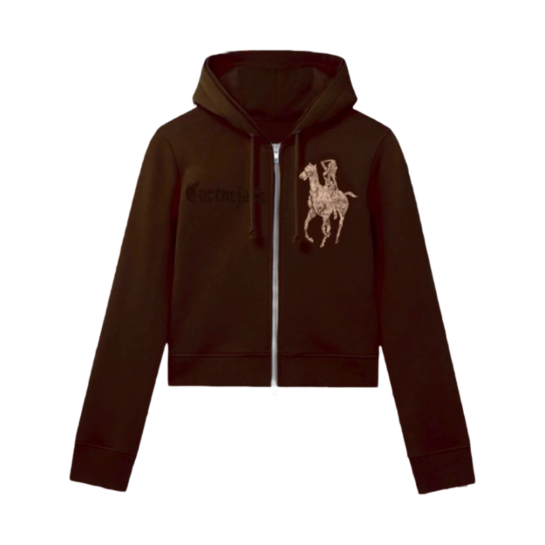 트래비스 스캇 캑터스 잭 x 모와롤라 휴스턴 집 후드 브라운(Travis Scott Cactus Jack x Mowalola Houston Zip Hoodie Brown)