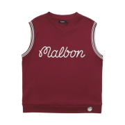 Malbon Golf Script Vest Wine