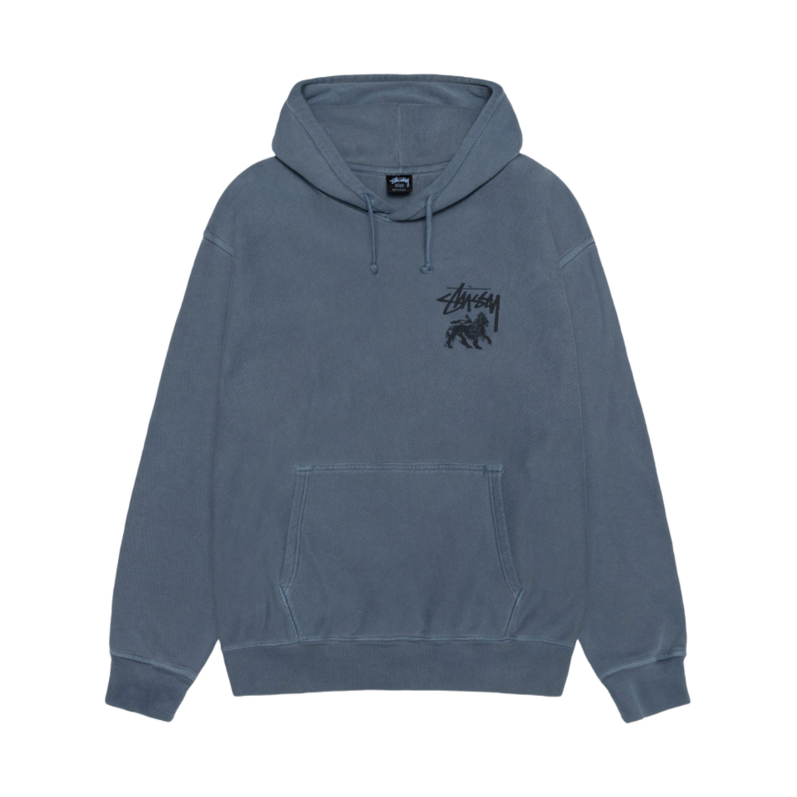 1925050 Stussy Rasta Lion Pigment Dyed Hoodie Navy