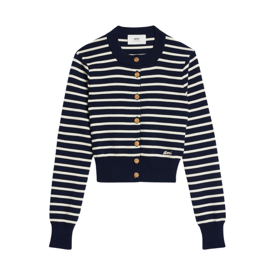 (W) 아미 세일러 가디건 노틱 블루 내츄럴 화이트