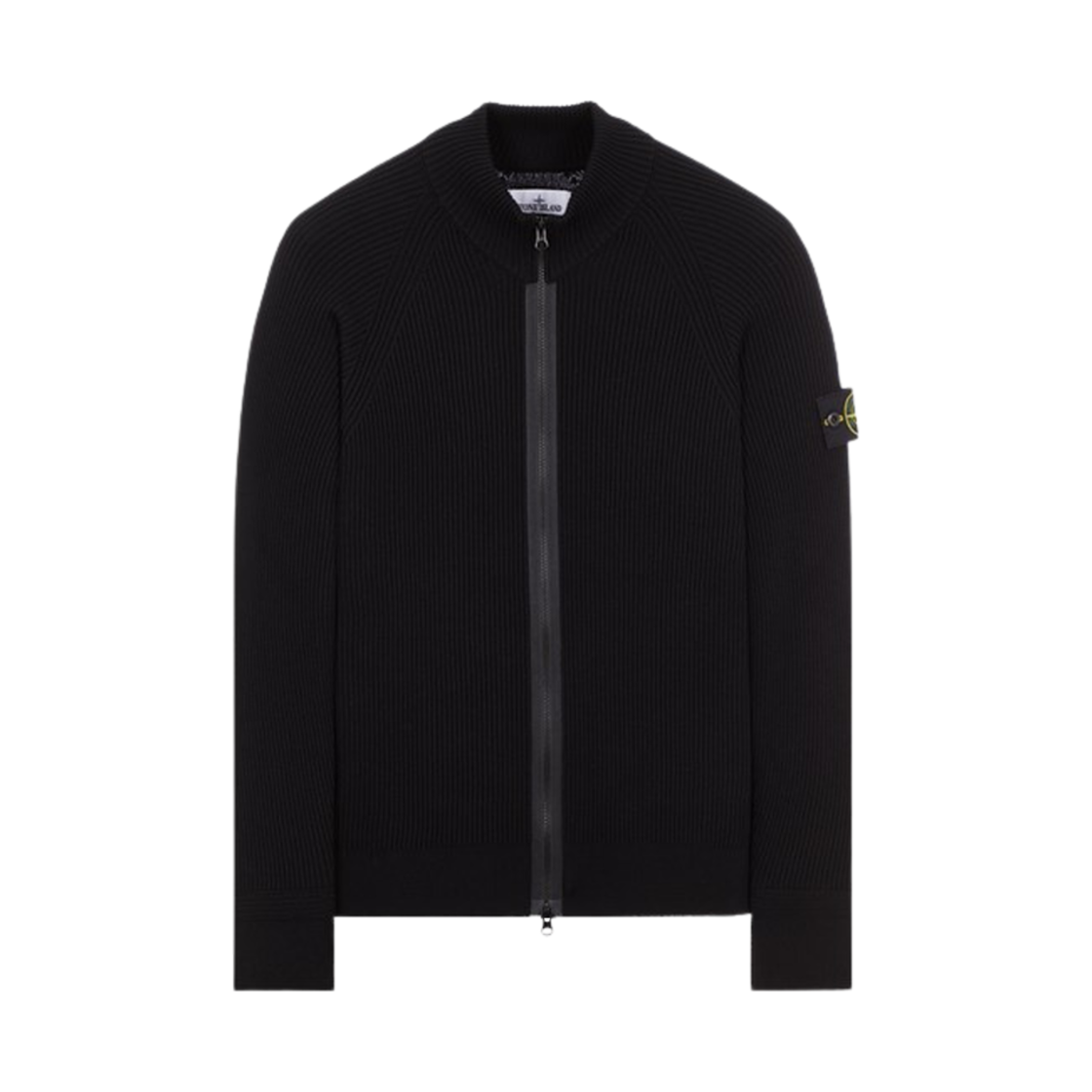 7915519C2-V0029 Stone Island 519C2 Wool Zipped Cardigan Black - 23FW