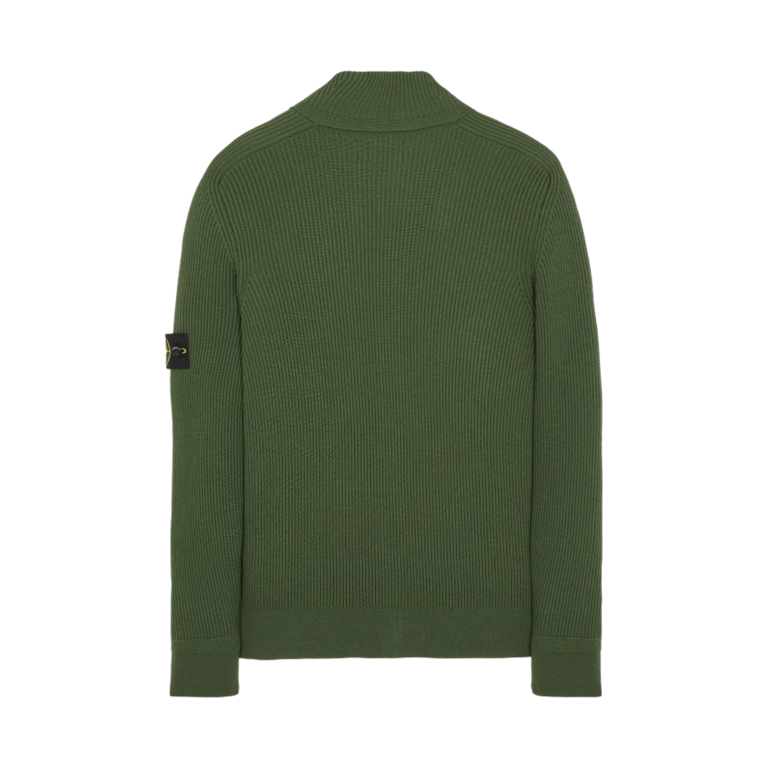 스톤 아일랜드 519C2 울 지퍼 가디건 올리브 그린 - 22FW(Stone Island 519C2 Wool Zipped Cardigan Olive Green - 22FW) - 2