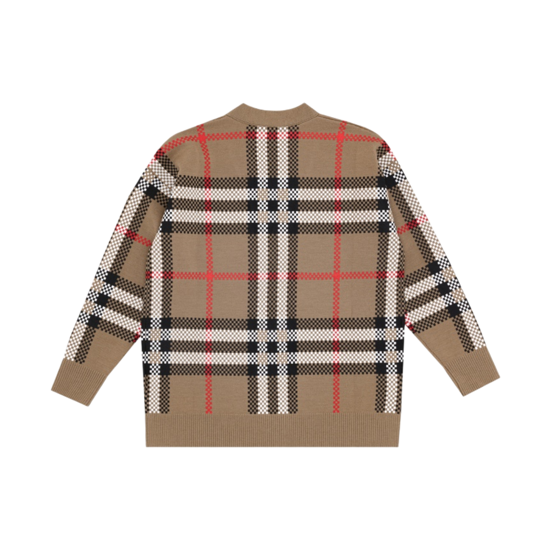 (키즈) 버버리 빈티지 체크 울 가디건 아카이브 베이지((KIds) Burberry Vintage Check Wool Cardigan Archive Beige) - 2