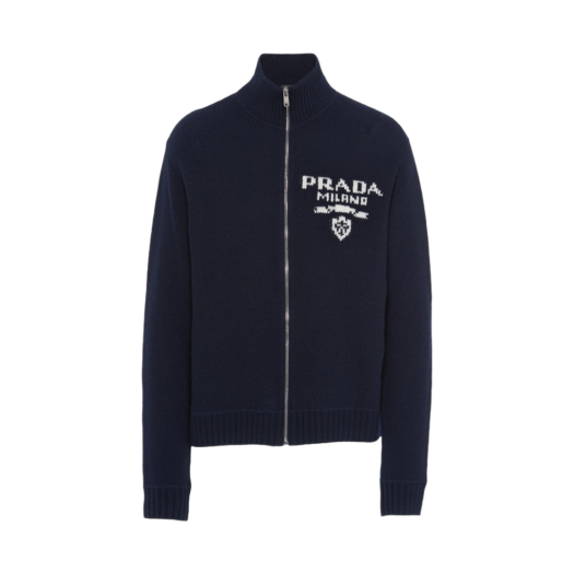 トップス 90s prada cashmere zip polo (50) black 90s prada cashmere zip polo (50) black Prada Cotten Polo