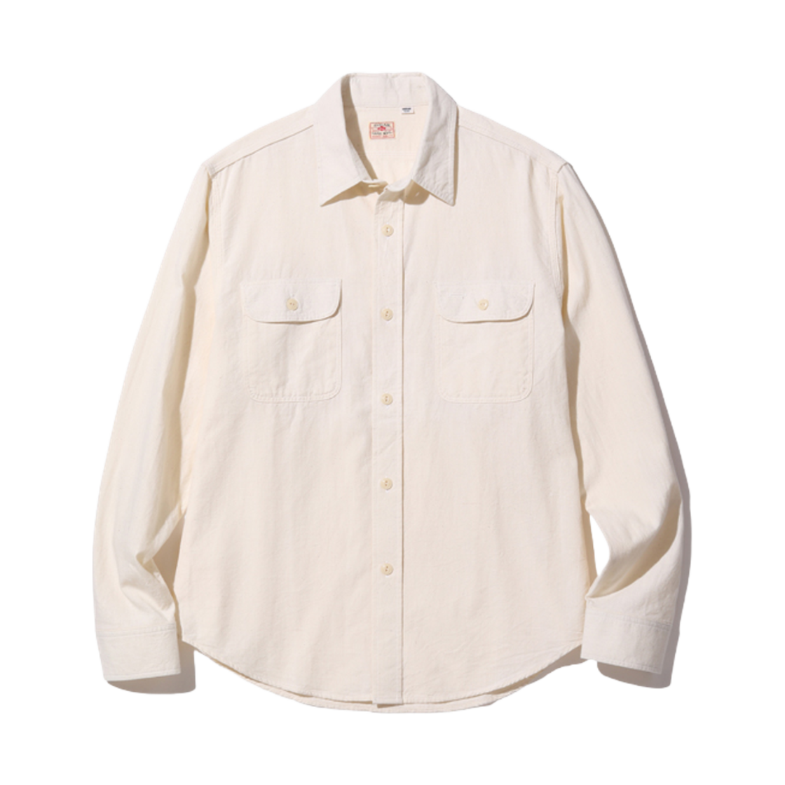 슈가 케인 화이트 샴브레이 워크 셔츠 롱슬리브 원 워시(Sugar Cane White Chambray Work Shirt Long Sleeve One Wash)
