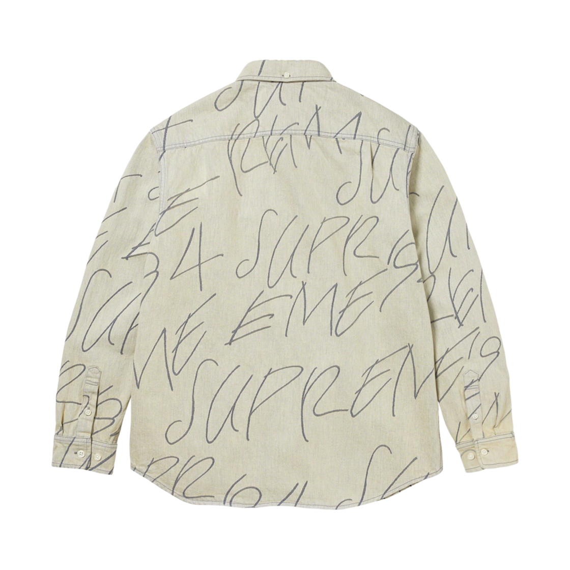 슈프림 핸드라이팅 자카드 데님 셔츠 더티 - 23FW(Supreme Handwriting Jacquard Denim Shirt Dirty - 23FW) - 2