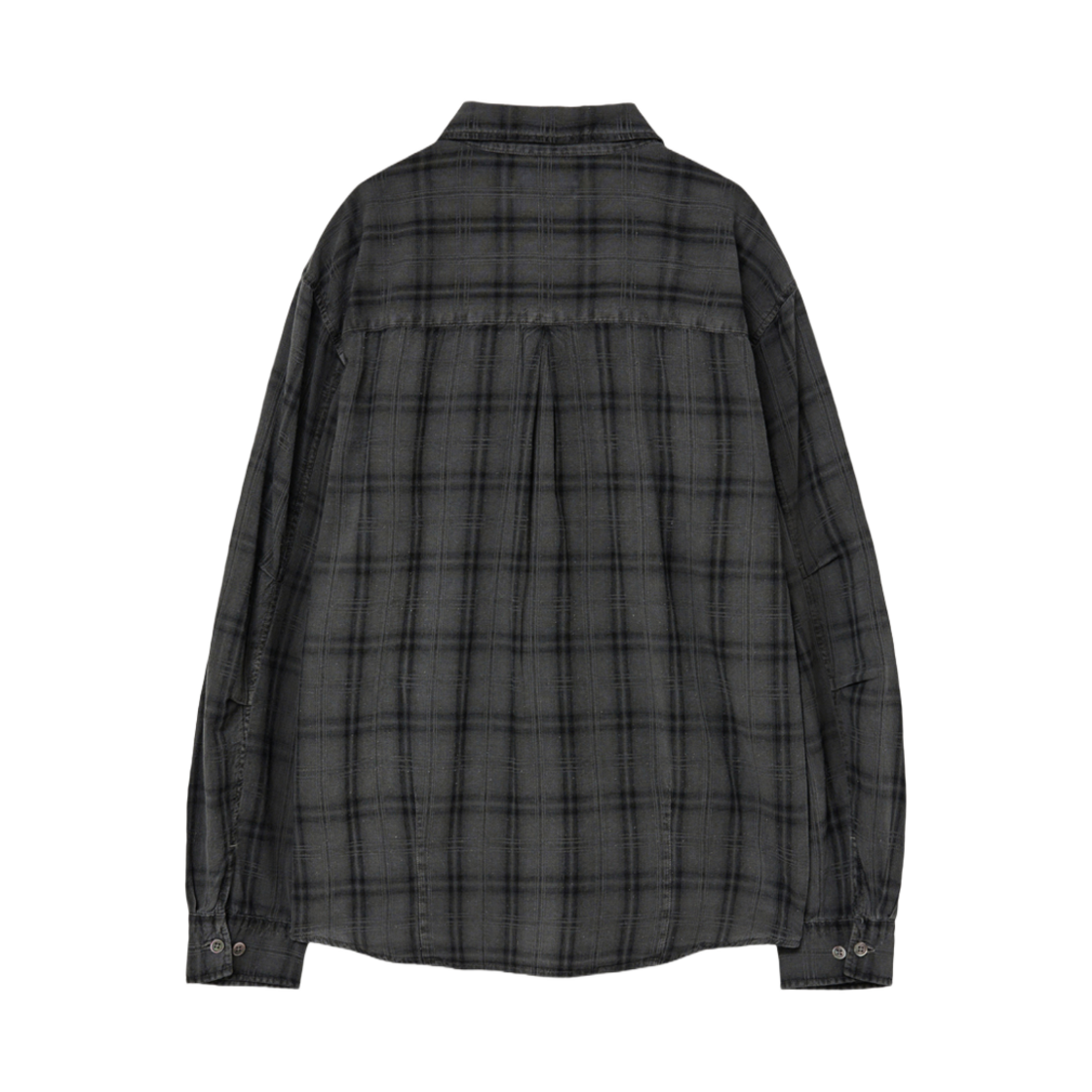 해칭룸 2Pk 셔츠 롱 오버 다이드 체크 그레이(Hatchingroom 2Pk Shirt Long Over Dyed Check Grey) - 2