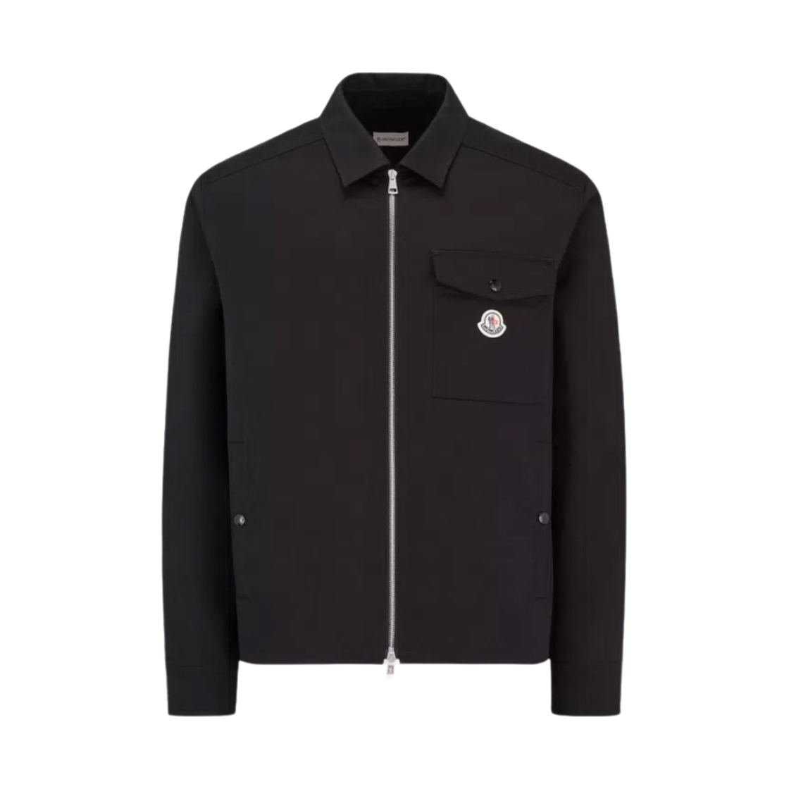 몽클레르 개버딘 집업 셔츠 블랙 - 24SS(Moncler Gabardine Zip-Up Shirt Black - 24SS) - 1