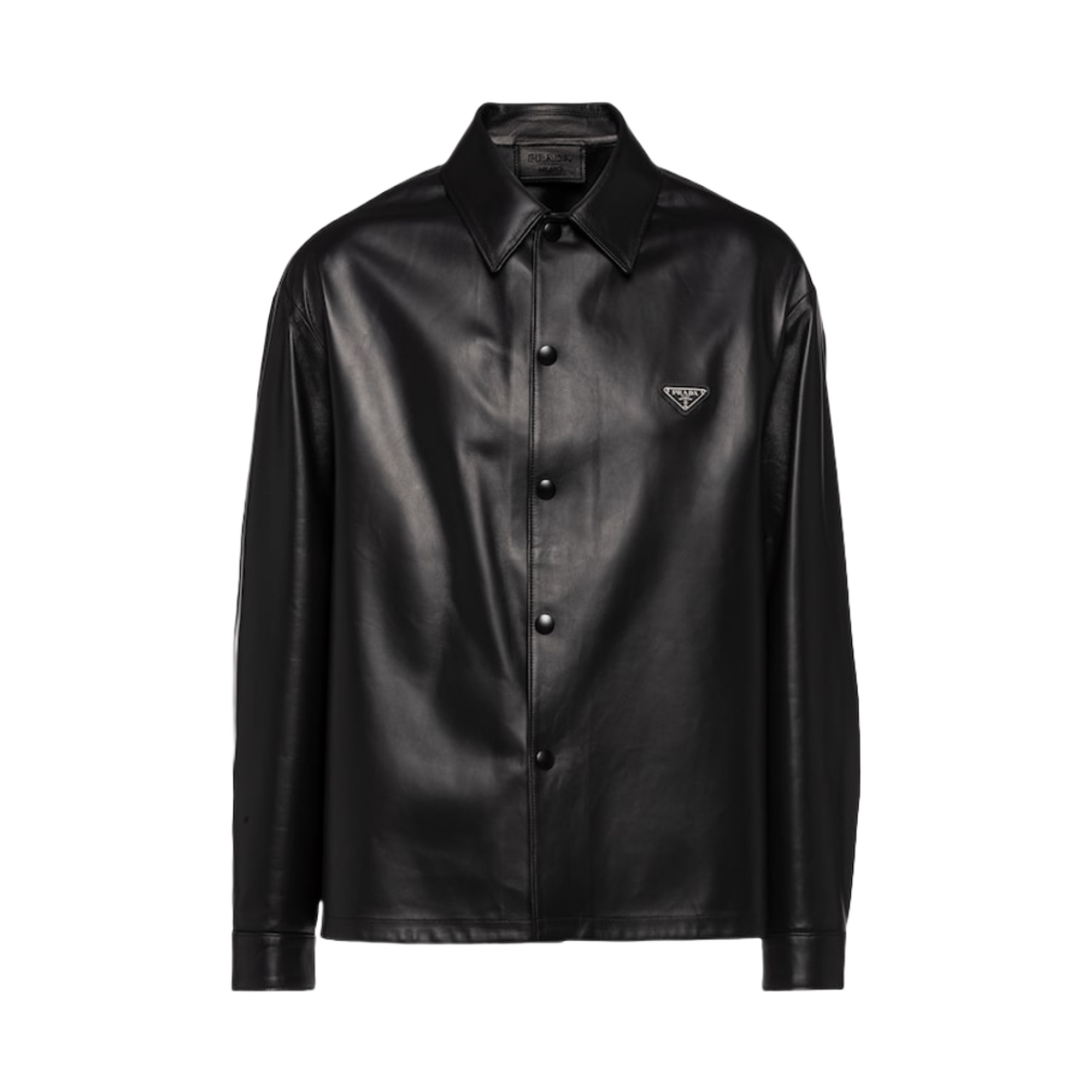 UPC219-1WDV-F0002 Prada Nappa Leather Shirt Black