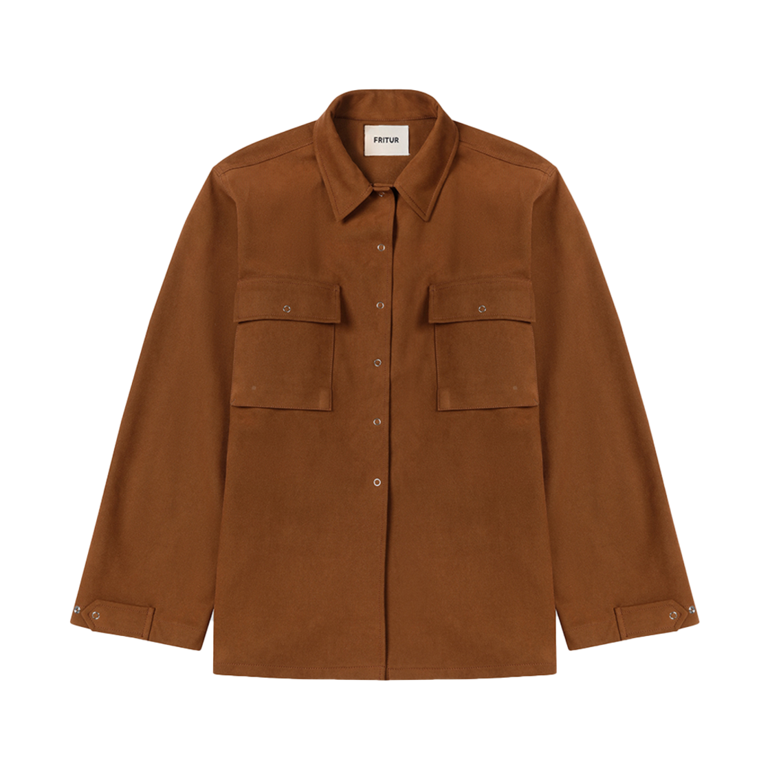 F244ST01 Fritur Suede Shirt Camel_F244ST01