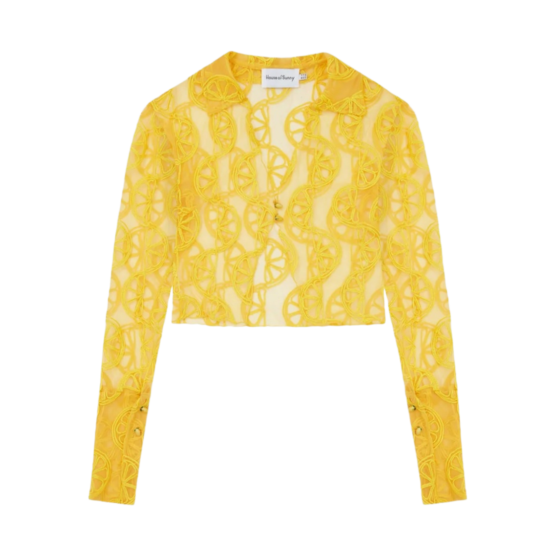 - (W) House of Sunny Casa Limon Applique Shirt Limoncello