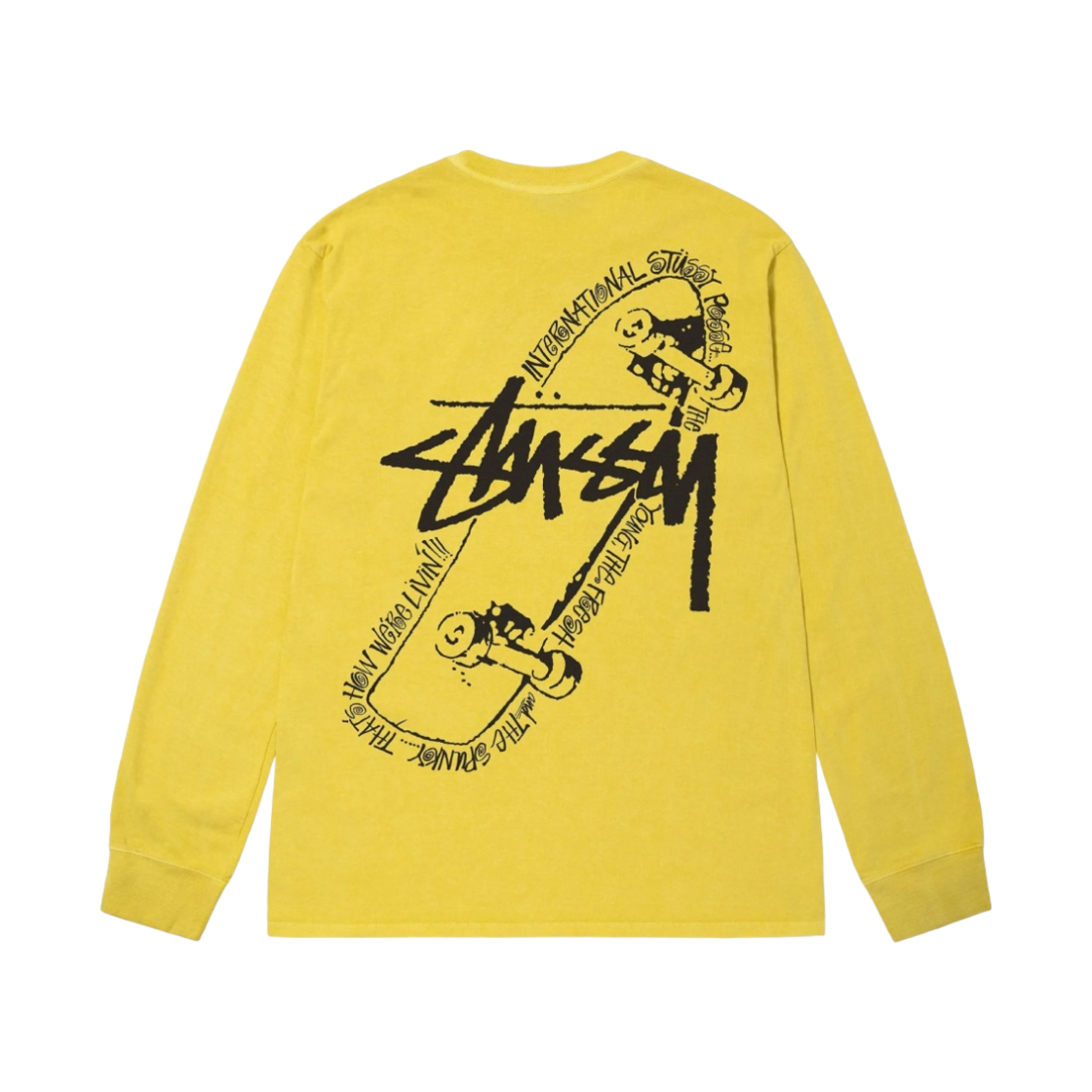 스투시 스케이트 파시 피그먼트 다이드 롱슬리브 티셔츠 버터(Stussy Skate Posse Pigment Dyed LS T-Shirt Butter) - 1
