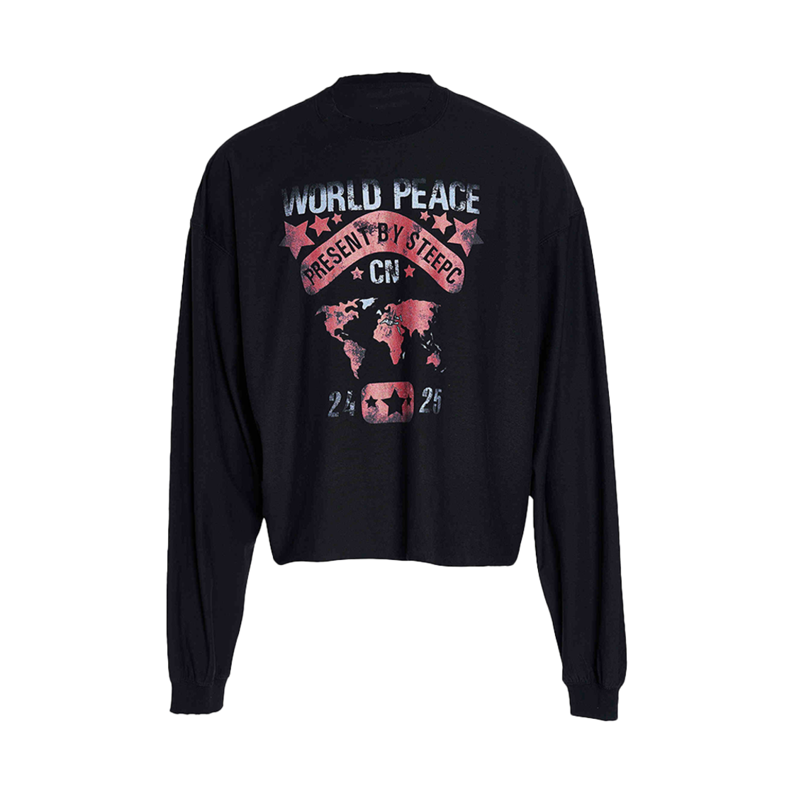 스팁 Peaceful 크롭 롱 슬리브(Steepc Peaceful Crop Long Sleeve)
