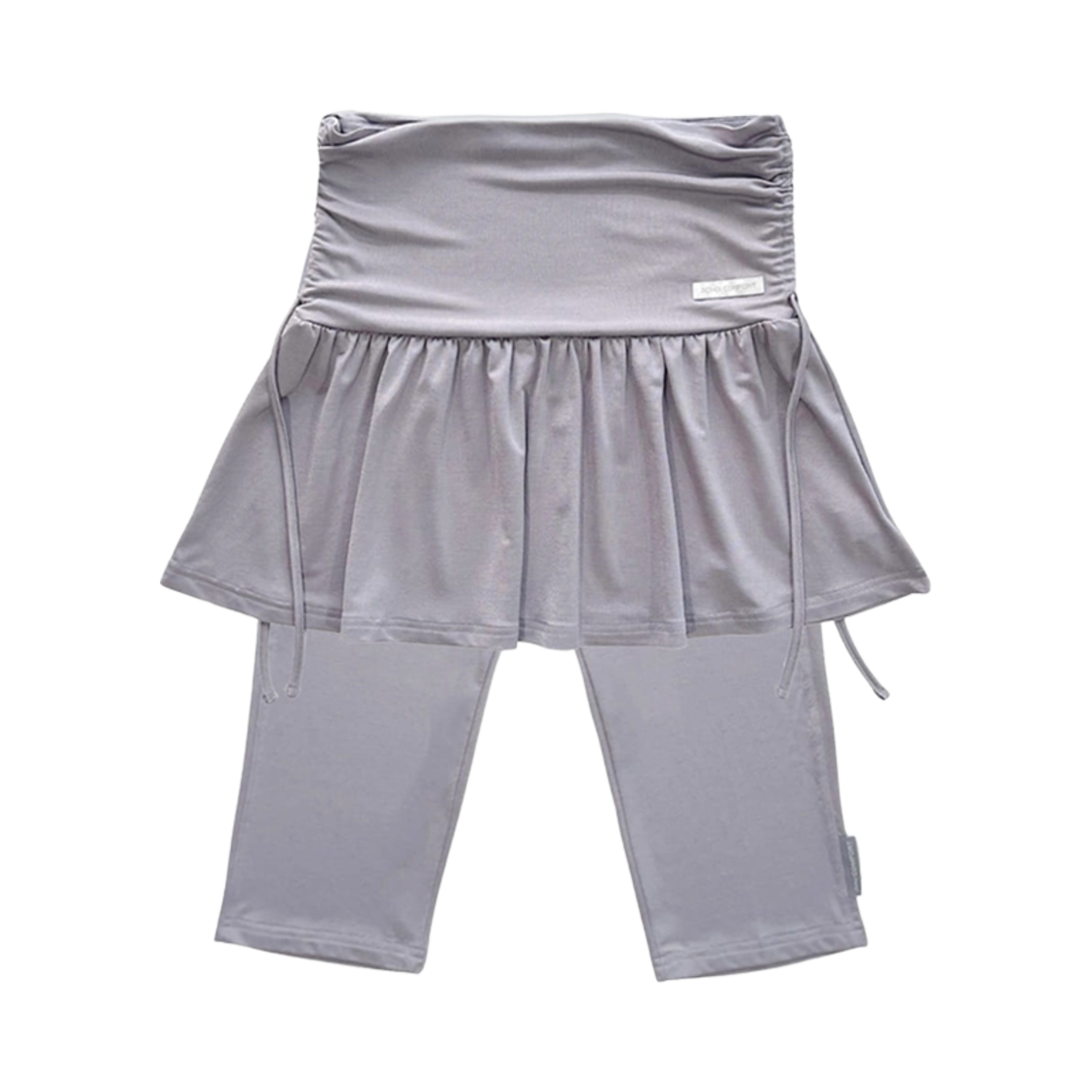 - (W) Jichoi Shirring Skirt & Capri Pants Violet Grey (Set of 2)