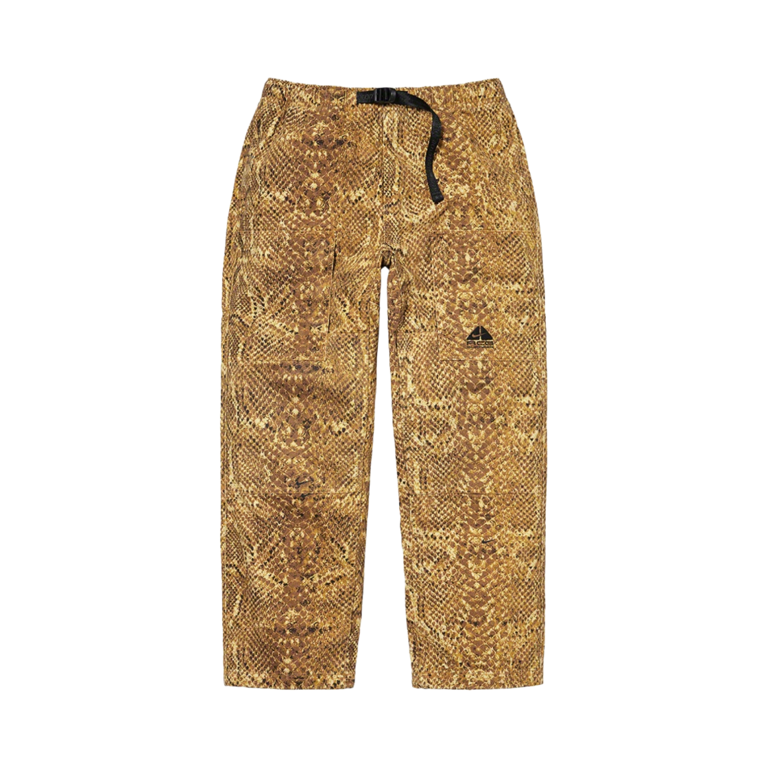 슈프림 x 나이키 ACG 벨티드 데님 팬츠 골드 스네이크스킨 - 22FW