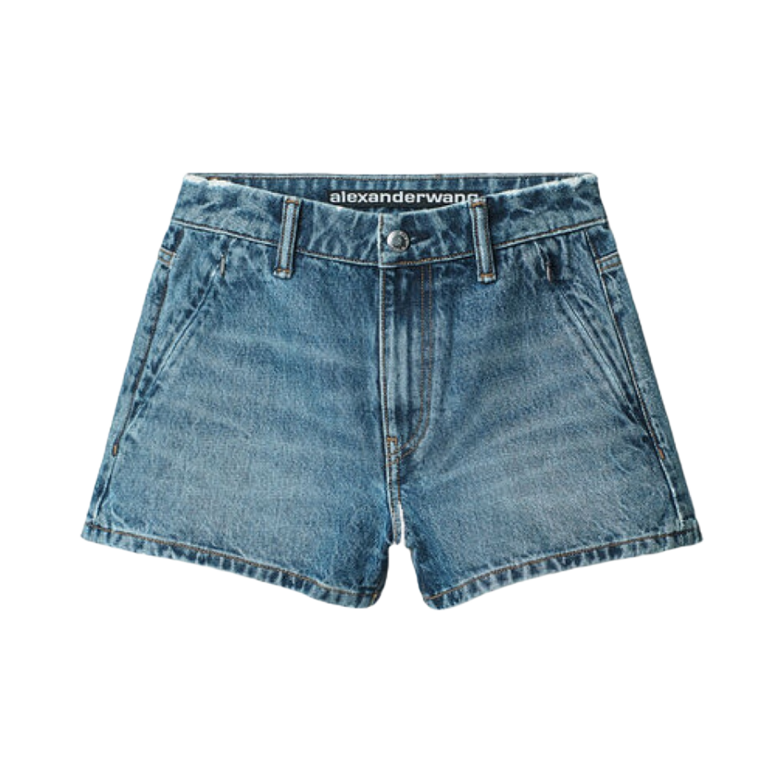 4DC3224140473 (W) Alexander Wang Shorty High Rise Short Denim