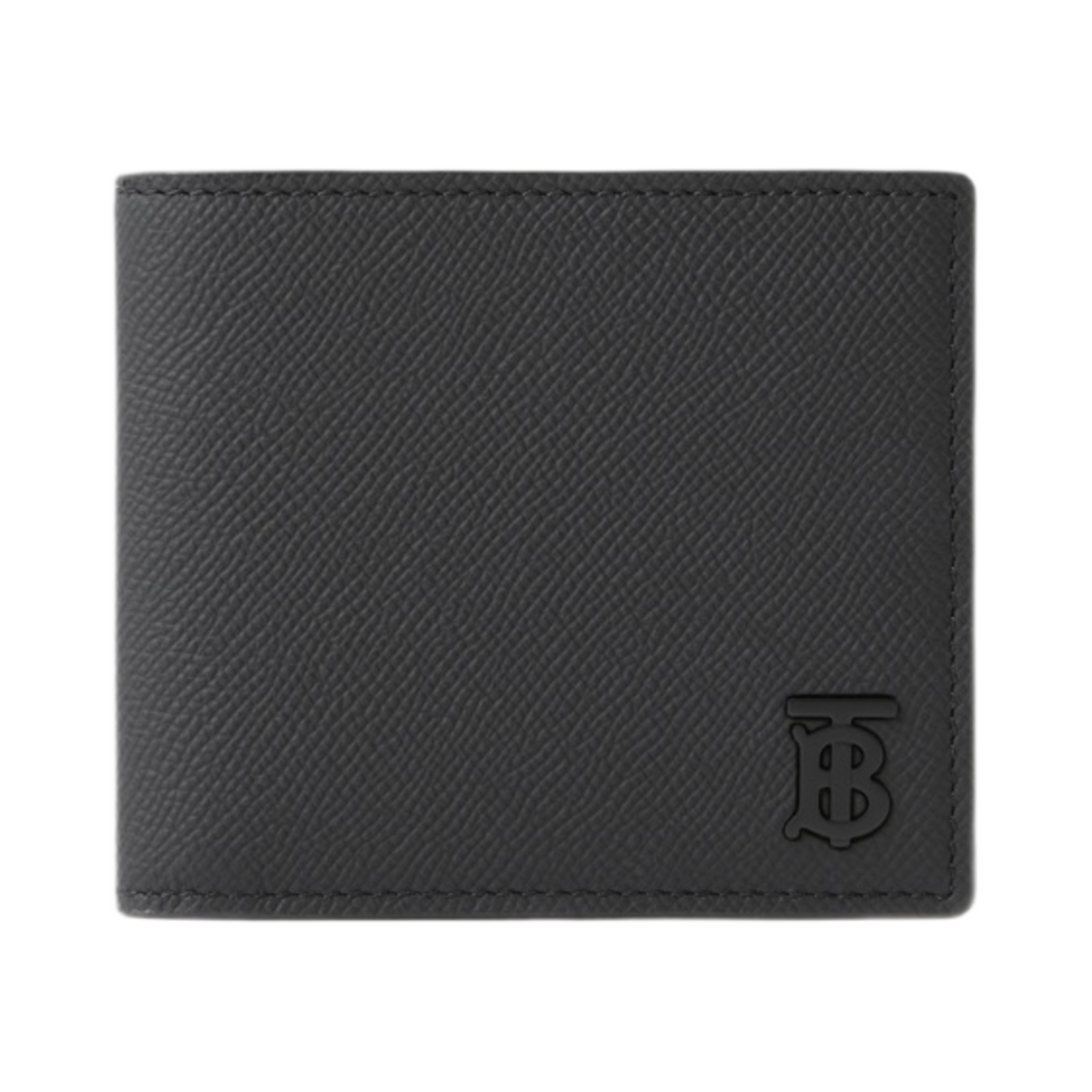 버버리 그레이니 레더 TB 반지갑 블랙(Burberry Grainy Leather TB Bifold Wallet Black) - 1
