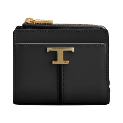 Tod's T Timeless Wallet in Leather Black