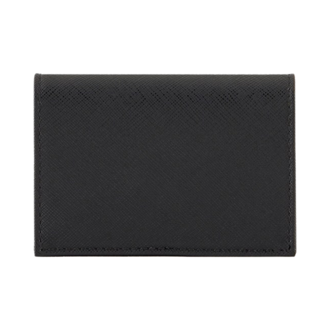 엠포리오 아르마니 ASV 플랩 이글 플레이트 재생 사피아노 레더 카드 홀더 블랙(Emporio Armani ASV Regenerated Saffiano Leather Card Holder With Flap And Eagle Plate Black) - 2